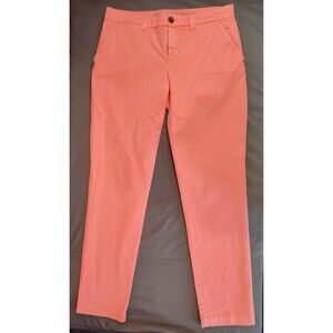 Women's Gap Broken In Straight Khakis Neon Peach Size 2